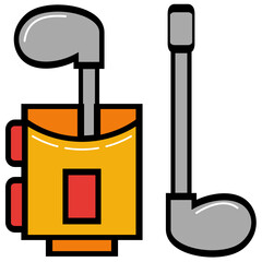 Golf clubs icon