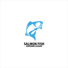 fish gradient logo design illustration