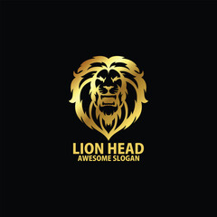 Obraz premium luxury lion logo design illustration