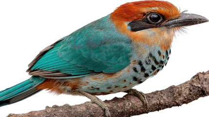 Exotic Bird on Branch: A captivating view of an exotic bird perched on a tree branch.