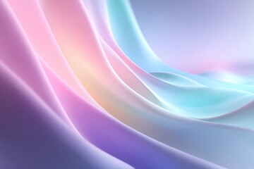 Abstract pastel background with soft blurred wave-like gradients gentle flowing curves, dreamy tones in pink, lavender, aqua, creamy white smooth texture