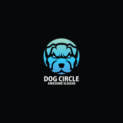 pitbull logo gradient color design vector