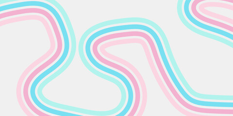 Abstract colored 70s background vector. Classic retro wallpaper with rainbow stripes and wavy lines.