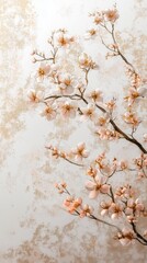 Watercolor cherry blossom sakura painting