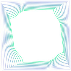 Square frame blue green gradient. Modern technology design
