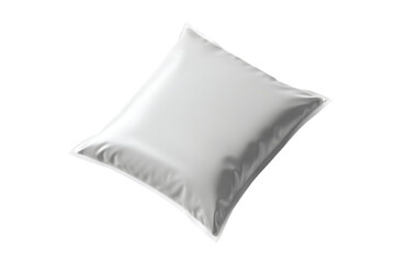 Blank white square pillow mockup on dark background