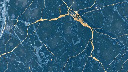 Blue marble texture with subtle gold veins background