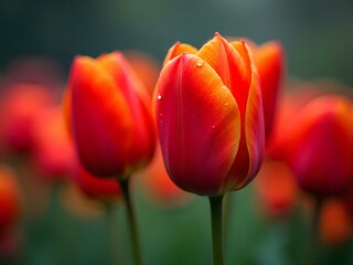 red and yellow tulip