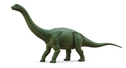 Fototapeta premium Standing Dinosaur with Long Neck and Green Skin