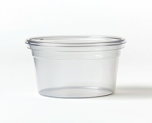 Clear plastic container with a snap-on lid