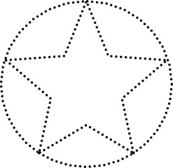 Dotted star. Geometric shapes
