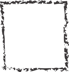 Frame square ink grunge. Design elements