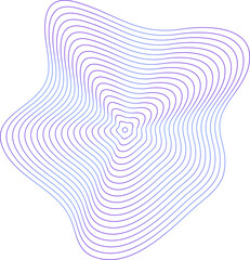 Circle dynamic amorphous shape fluid form with line blue gradient