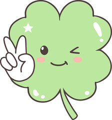 Patrick s Day Celebration with Retro Shamrock, Hats, Four-leaf Clovers Hand Drawn design