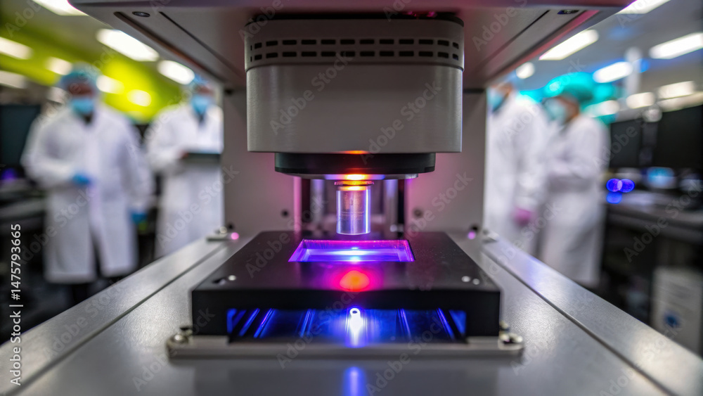 Aufkleber vaccine production facility uses advanced microscope technology to ensure precise research and devel