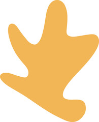 Golden Abstract Playful Leaf Cutout