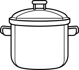 rice cookers outline vector and illustration