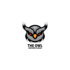 owl head e sports logo design gaming mascot