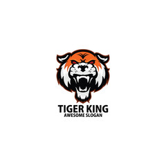 tiger head e sports logo design gaming mascot