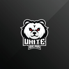 bear head e sports logo design gaming mascot