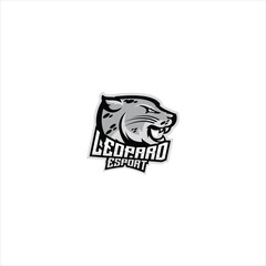 leopard head e sports logo design gaming mascot