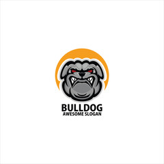 bulldog mascot esport logo design