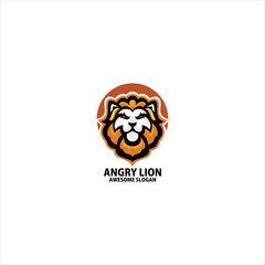 lion mascot esport logo design