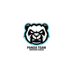 panda head esport logo mascot vector illustration