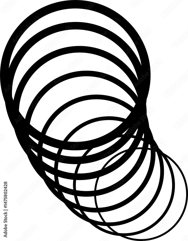 Poster circle with curve line gradient. futuristic technology concept