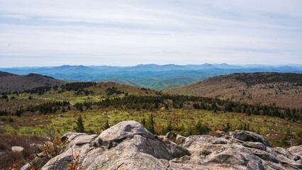 Grayson Highland State Park, NC mountain landscape in the morning
