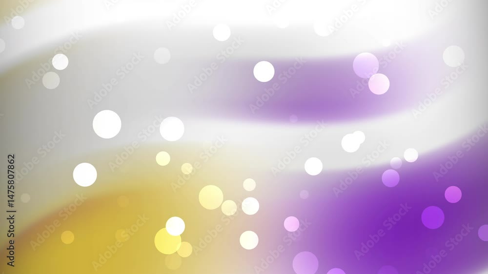 Poster abstract bokeh lights animation: soft gradient background with floating circles