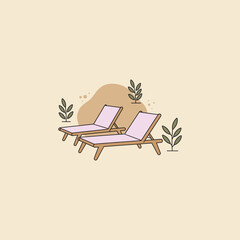 Relaxing beach lounge chairs idyllic summer escape ultimate tranquility
