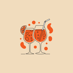 Aperol Spritz summer drinks perfect refreshment orange slice straw cheers