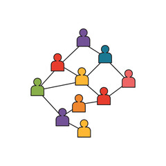 Vibrant network showcasing global connections teamwork 