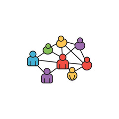 Vibrant network showcasing global connections teamwork and collaboration success