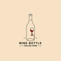 Elegant wine bottle design perfect for labels and branding project