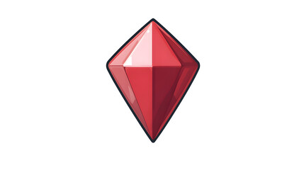 A Stunning Red Gemstone Illustration Highlighting Beauty and Elegance in Jewelry Design