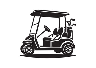 Golf Cart Silhouette Vector