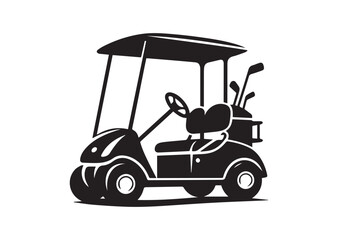 Golf Cart Silhouette Vector