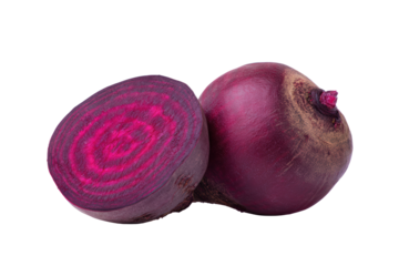 Beetroot line lower border overhead flat-lay isolated on transparent background
