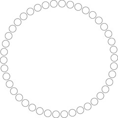 Dotted line circular round frame, symbol, icon