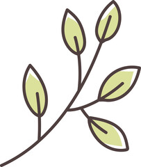 Obraz premium Spring Animals with Silly Goose and Flowers Doodle Hand Drawn