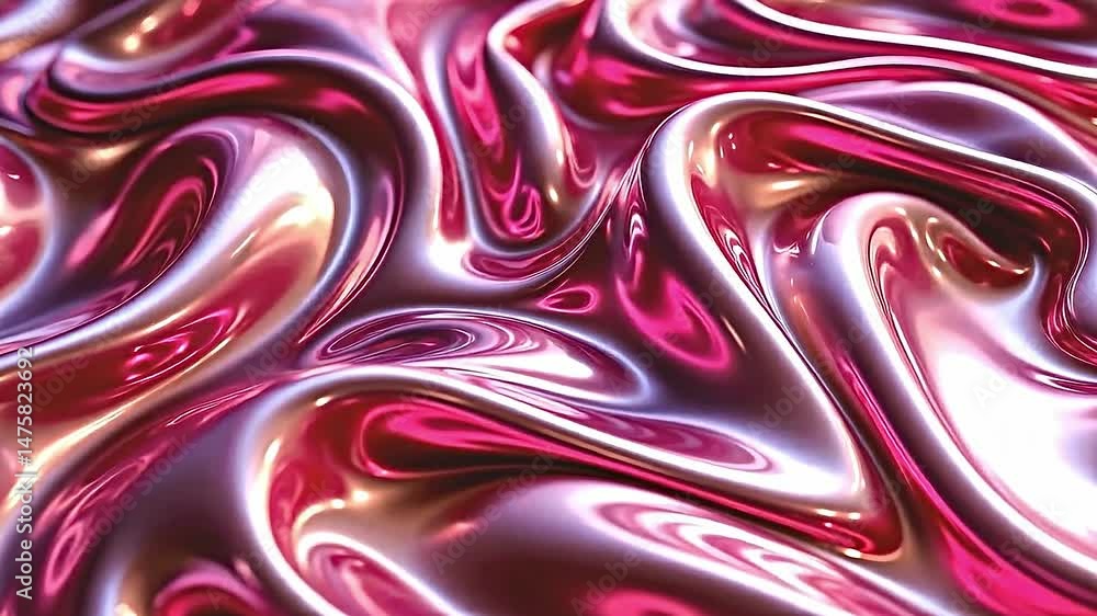 Fototapete fluid pattern of swirling colors shades of pink red purple creating dynamic visually captivating eff