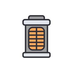 Minimalist Portable Space Heater Illustration With Transparent Design