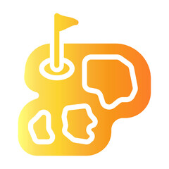 Obraz premium golf field Gradient icon