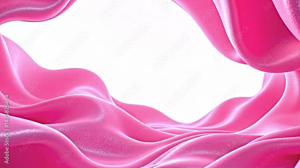 Fototapete visually captivating scene of flowing vibrant pink fabric that creates sense of movement fluidity. f