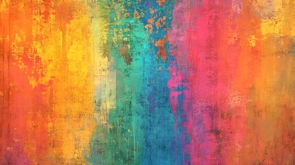 Vibrant color strokes create a textured abstract design.
