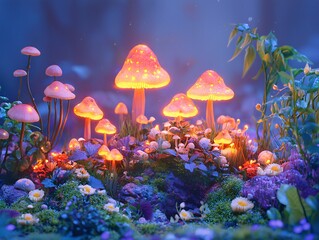 Glowing mushroom