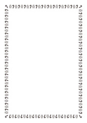 シンプルな手書きのかわいいクリスマスの四角フレーム