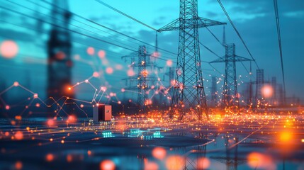 cutting-edge eco-friendly power grid with smart energy management systems